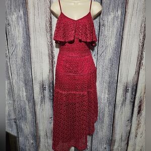 Foxiedox Rayna asymmetrical chrocet dress